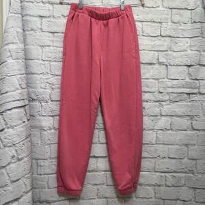 Zara Jogger Sweatpants Women's Size M Pink Pocket Athletic Casual Lounge